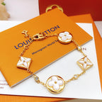 Louis Vuitton White Mother-Of-Pearl Flower Bracelet – Luxury Jewelry – product image 1