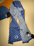 Louis Vuitton Wool Classic Monogram Jacquard Scarf & Hat Set for Women – product image 15