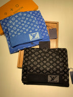 Louis Vuitton Wool Classic Monogram Jacquard Scarf & Hat Set for Women – product image 7