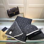 Louis Vuitton Wool Embroidered Jacquard Monogram Scarf Hat Set for Women – product image 2