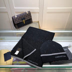 Louis Vuitton Wool Embroidered Jacquard Monogram Scarf Hat Set for Women – product image 3