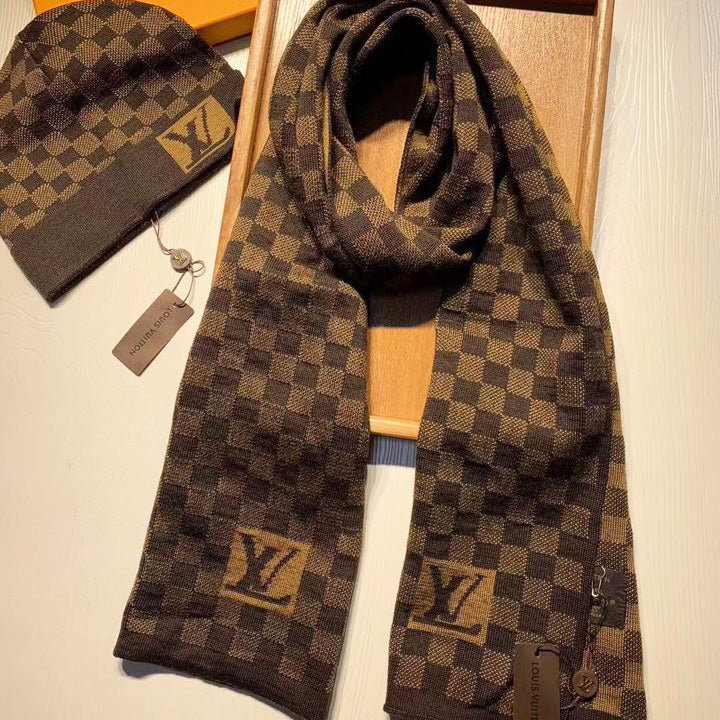 Louis Vuitton Wool Knitted Scarf & Hat Combo Set for Women – product image 1