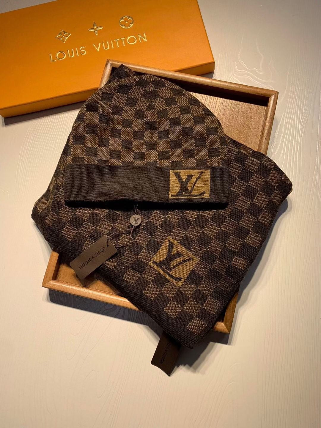 Louis Vuitton Wool Knitted Scarf & Hat Combo Set for Women – product image 11