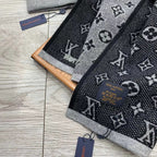 Louis Vuitton Wool Logo Embroidery Jacquard Scarf Hat Set for Women – product image 11