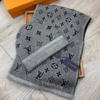 Louis Vuitton Wool Logo Embroidery Jacquard Scarf Hat Set for Women – product image 2