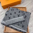 Louis Vuitton Wool Logo Embroidery Jacquard Scarf Hat Set for Women – product image 4
