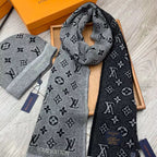 Louis Vuitton Wool Logo Embroidery Jacquard Scarf Hat Set for Women – product image 6