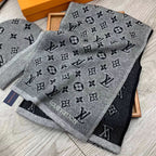 Louis Vuitton Wool Logo Embroidery Jacquard Scarf Hat Set for Women – product image 7