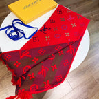 Louis Vuitton Wool Temperament Monogram Element Scarf for Women – product image 15