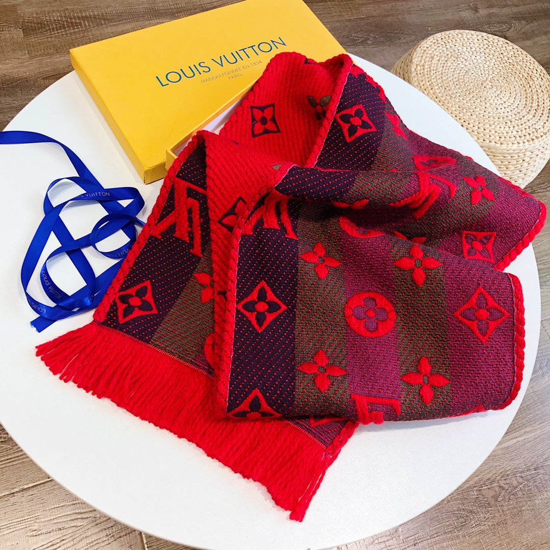 Louis Vuitton Wool Temperament Monogram Element Scarf for Women – product image 16