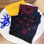 Louis Vuitton Wool Temperament Monogram Element Scarf for Women – product image 18