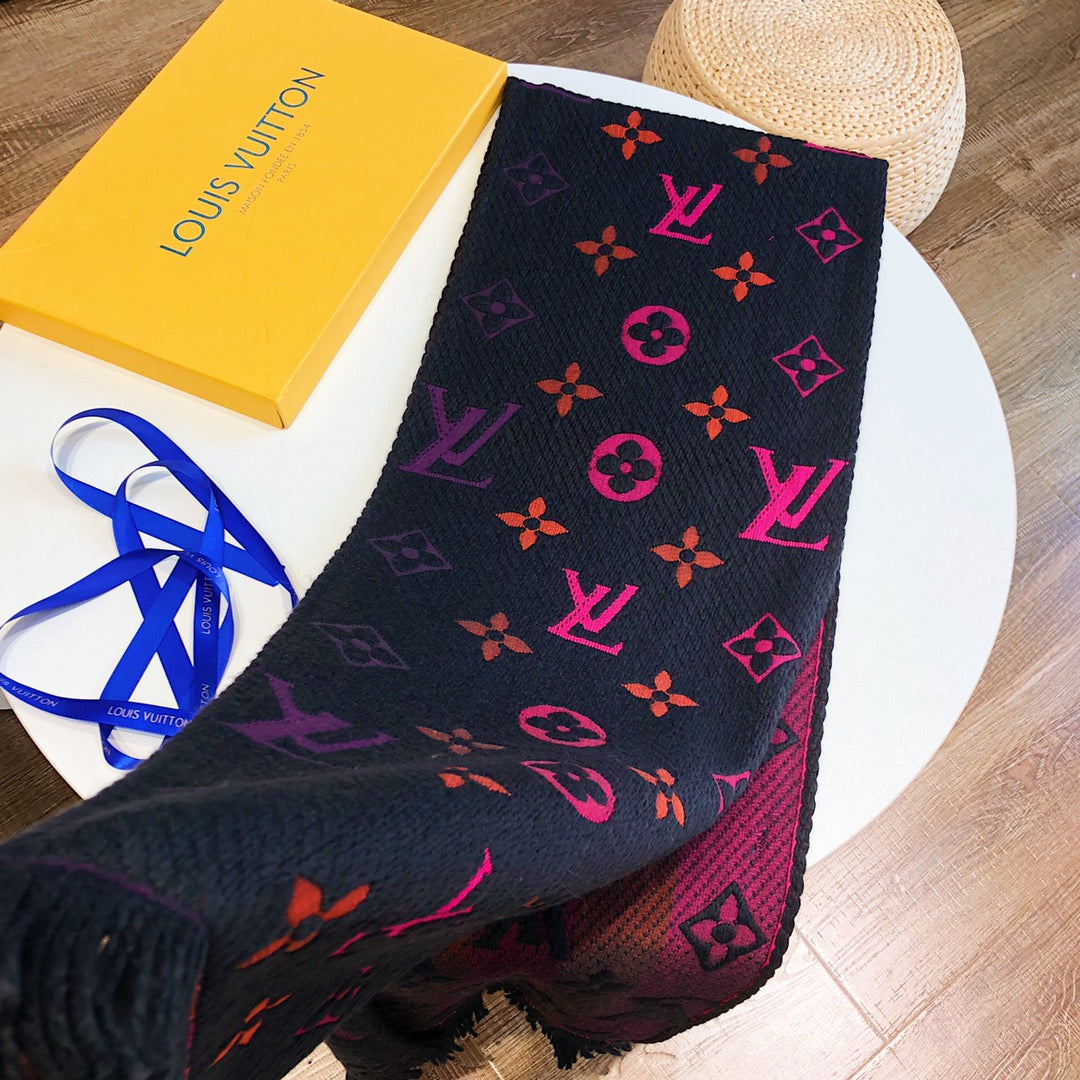 Louis Vuitton Wool Temperament Monogram Element Scarf for Women – product image 21