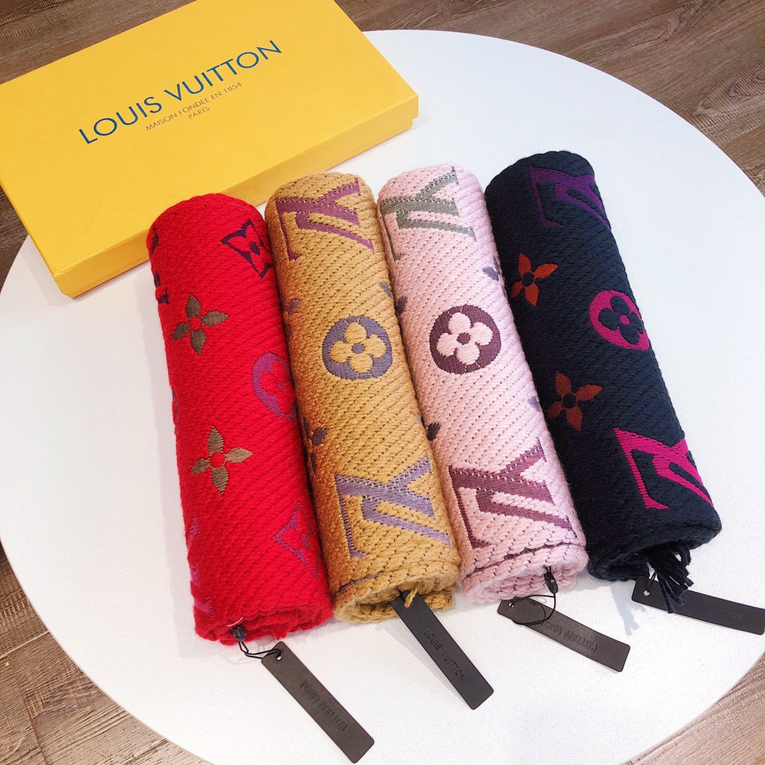Louis Vuitton Wool Temperament Monogram Element Scarf for Women – product image 22