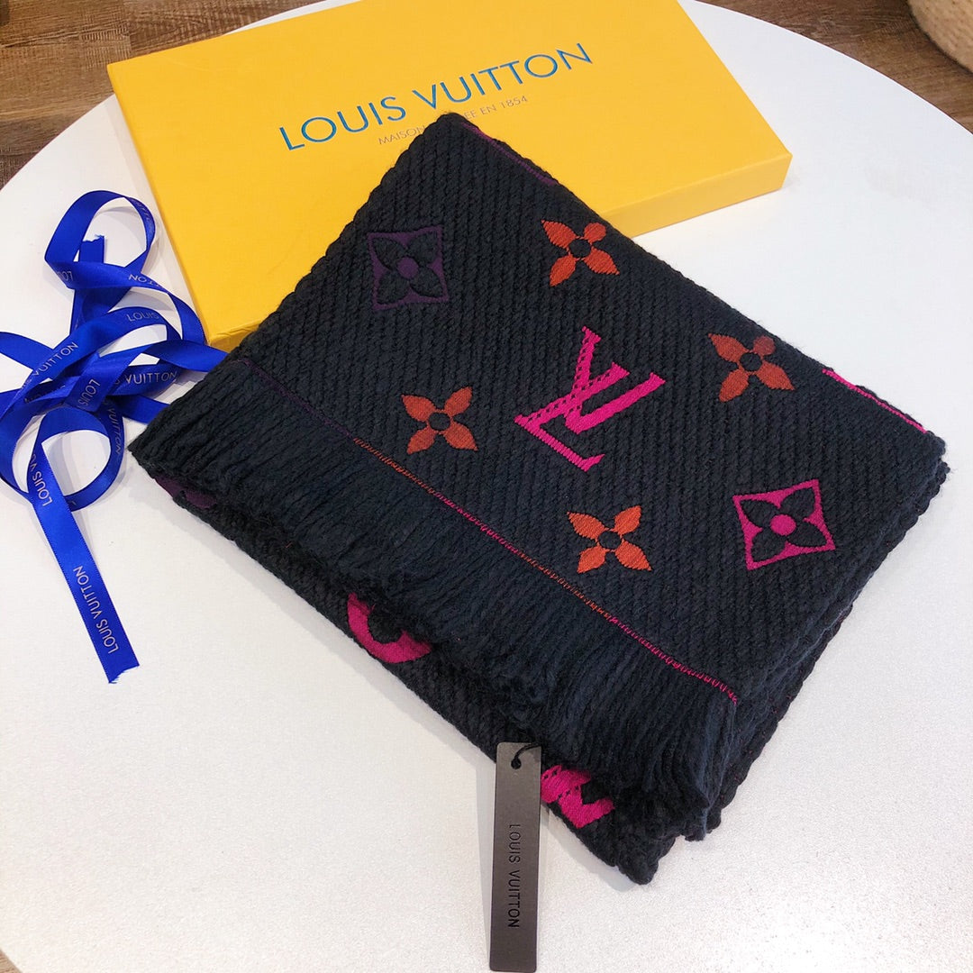 Louis Vuitton Wool Temperament Monogram Element Scarf for Women – product image 7