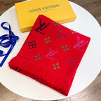 Louis Vuitton Wool Temperament Monogram Element Scarf for Women – product image 9