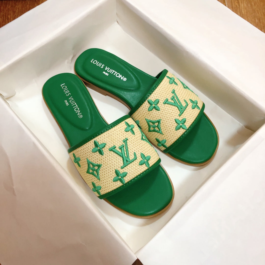 Louis Vuitton Woven Embroidered Slippers – slippers product image 4