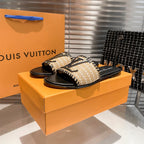 Louis Vuitton Woven Leather Flat Slippers – slippers product image 14