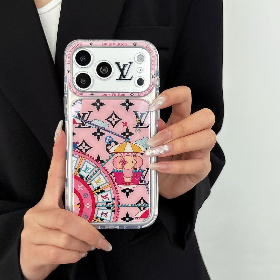 Louis Vuitton pink carousel case for iPhone 17 Pro – view 2