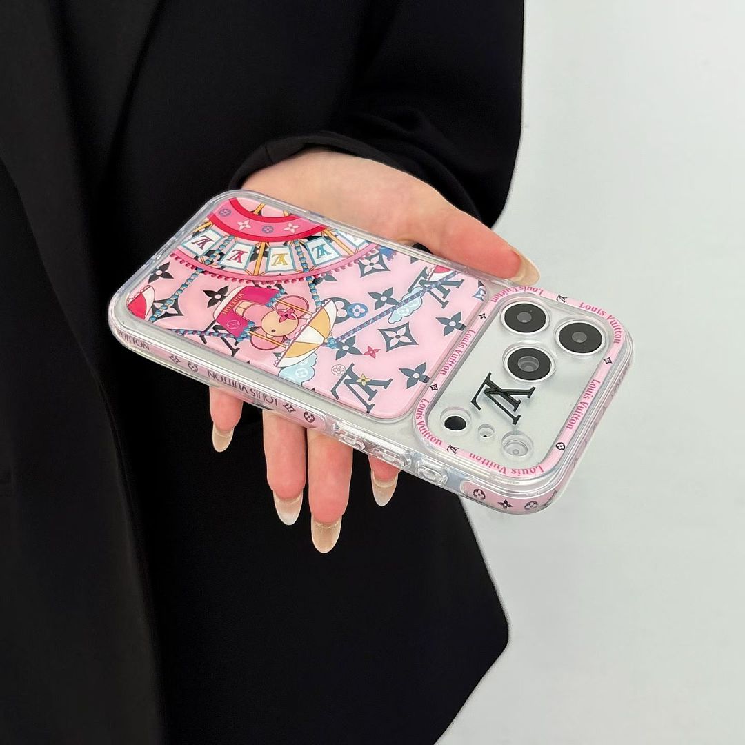 Louis Vuitton pink carousel case for iPhone 17 Pro – view 3