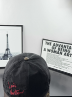 Louis Vuitton script cap black detail