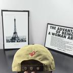 Louis Vuitton script cap yellow back