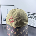 Louis Vuitton script cap yellow front