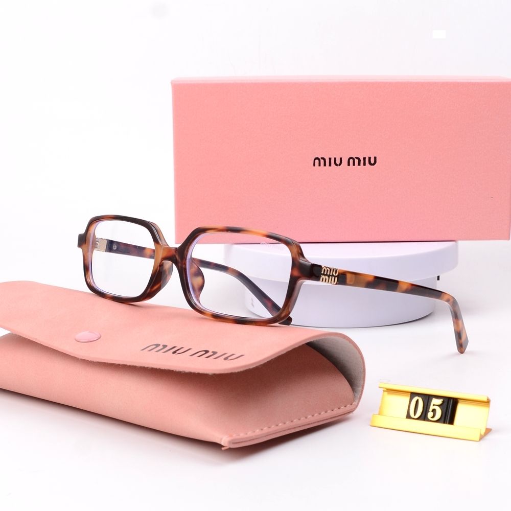 Miu Miu Leopard Print Square Polarized Sunglasses for Unisex – product image 1
