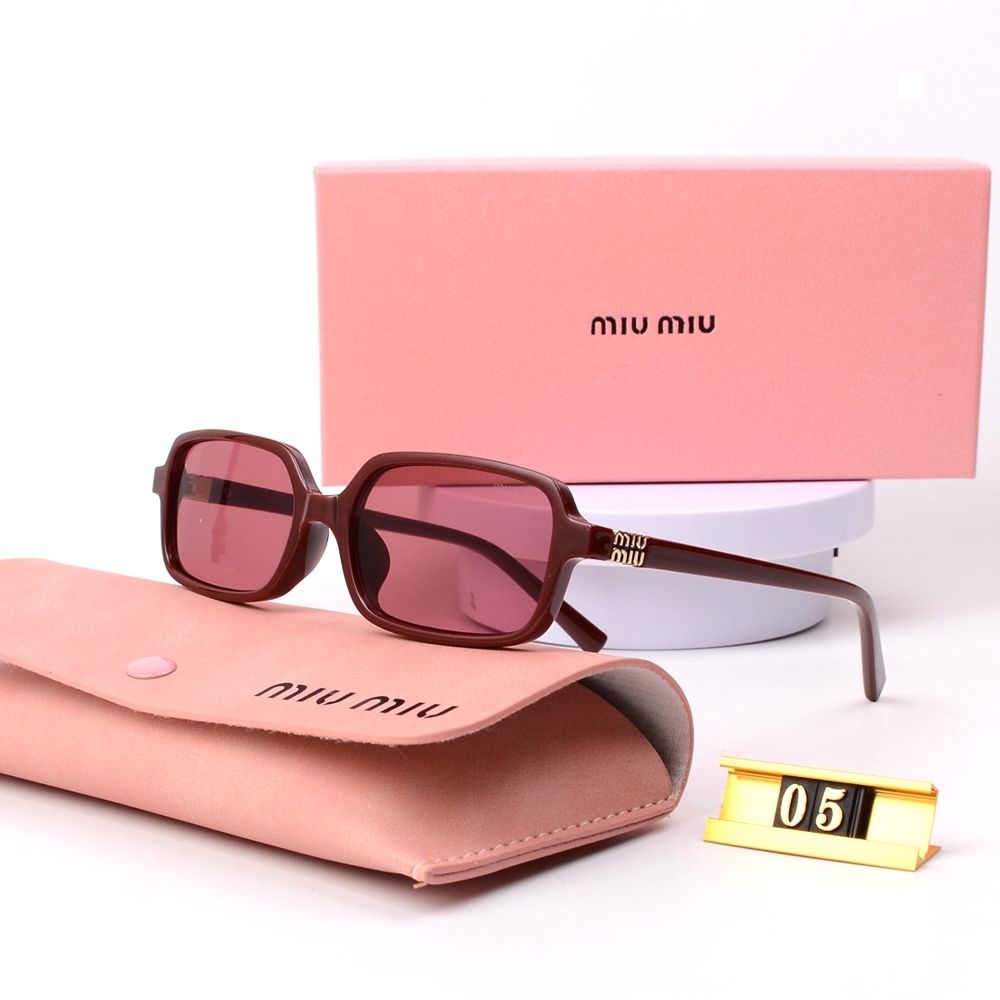 Miu Miu Leopard Print Square Polarized Sunglasses for Unisex – product image 2