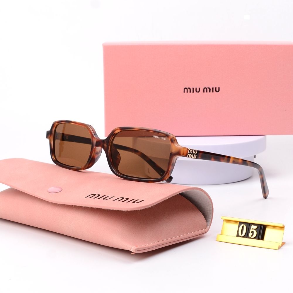 Miu Miu Leopard Print Square Polarized Sunglasses for Unisex – product image 4