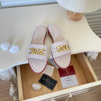 Miu Miu Logo Chain Flat Slides – slides product image 5