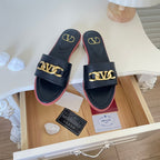 Miu Miu Logo Chain Flat Slides – slides product image 8