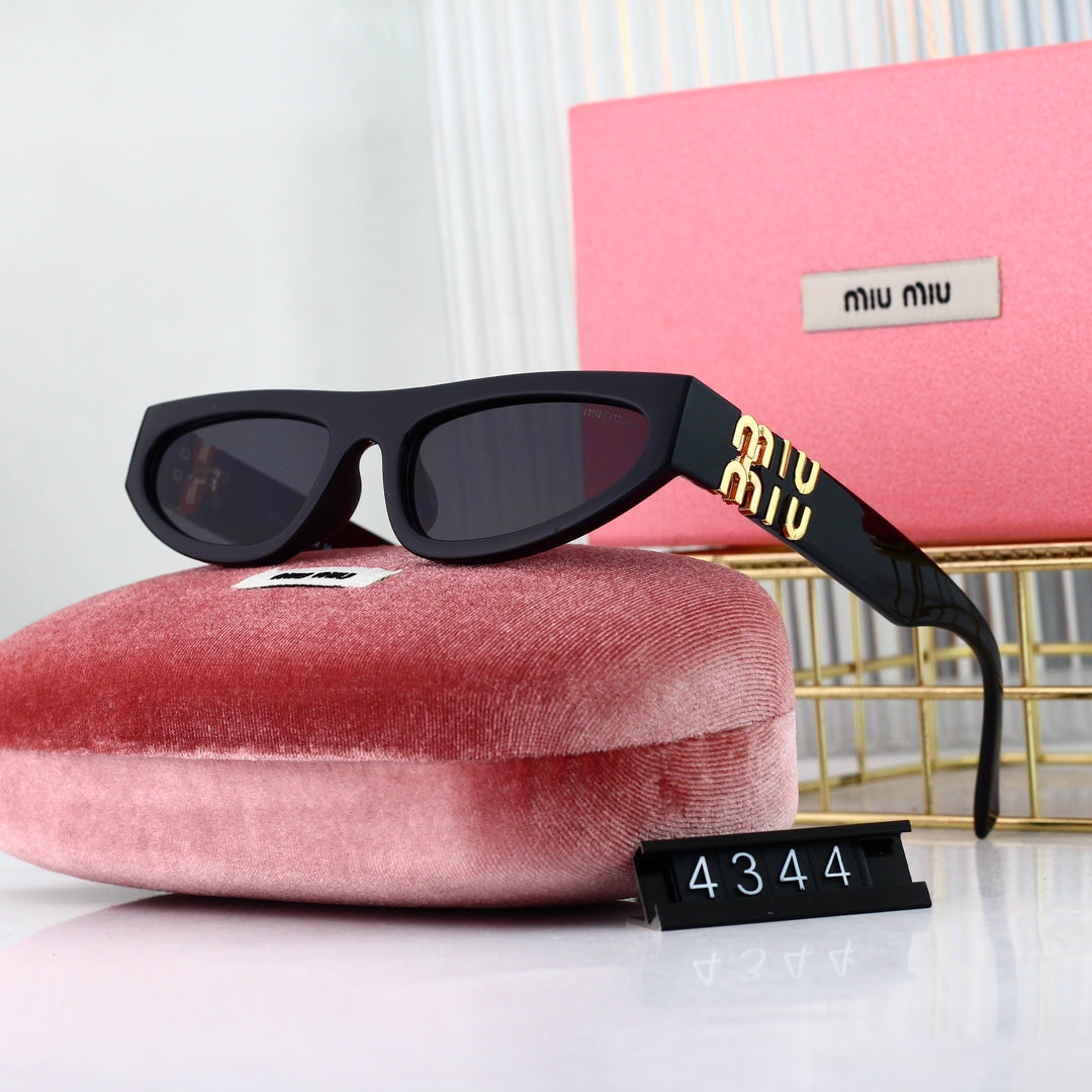 Miu Miu Narrow Rectangular Polarized Sunglasses for Unisex – product image 1