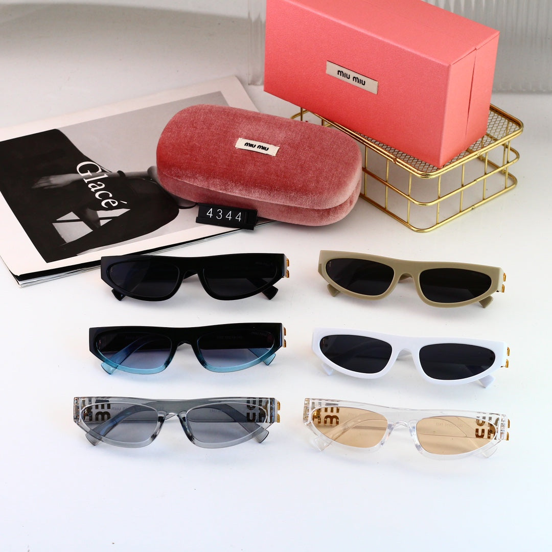 Miu Miu Narrow Rectangular Polarized Sunglasses for Unisex – product image 14