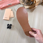 Miu Miu Raffia Textured Fabric Flat Shoes – slippers product image 12