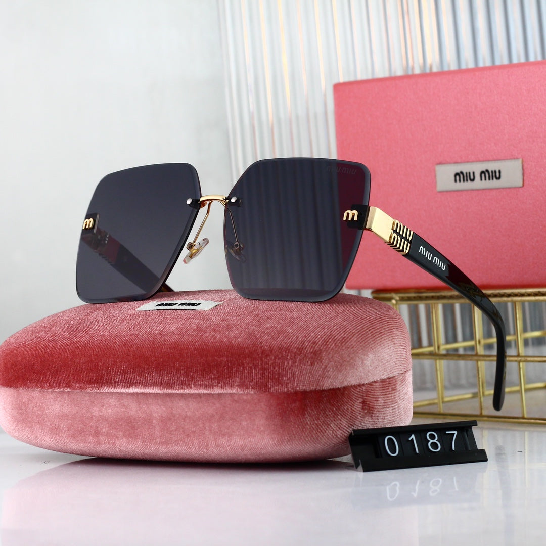 Miu Miu Rimless Square Polarized Sunglasses for Unisex – product image 3