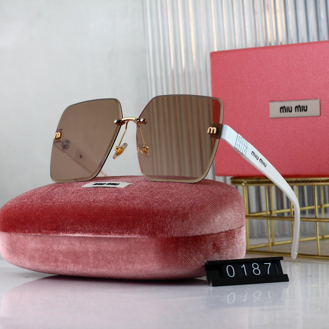 Miu Miu Rimless Square Polarized Sunglasses for Unisex – product image 4