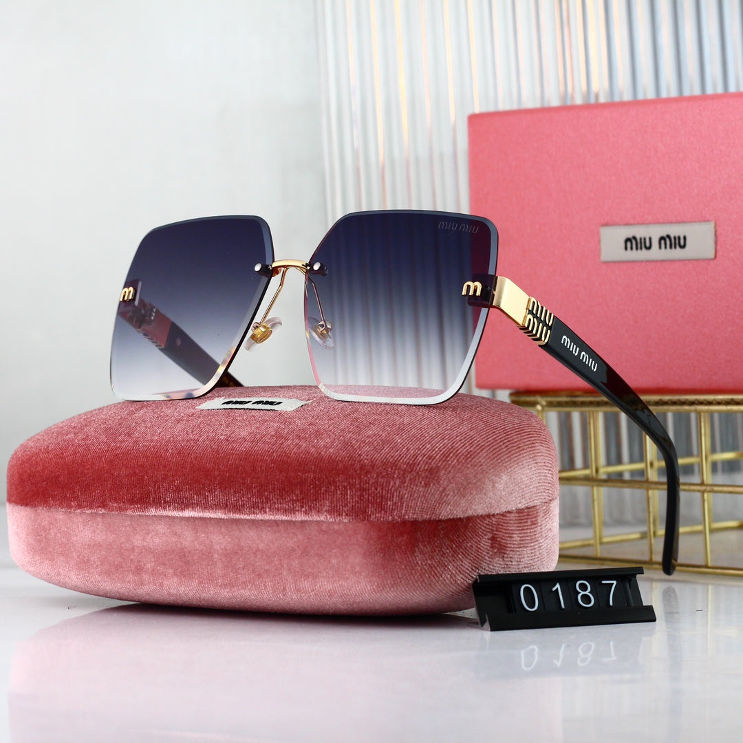 Miu Miu Rimless Square Polarized Sunglasses for Unisex – product image 7