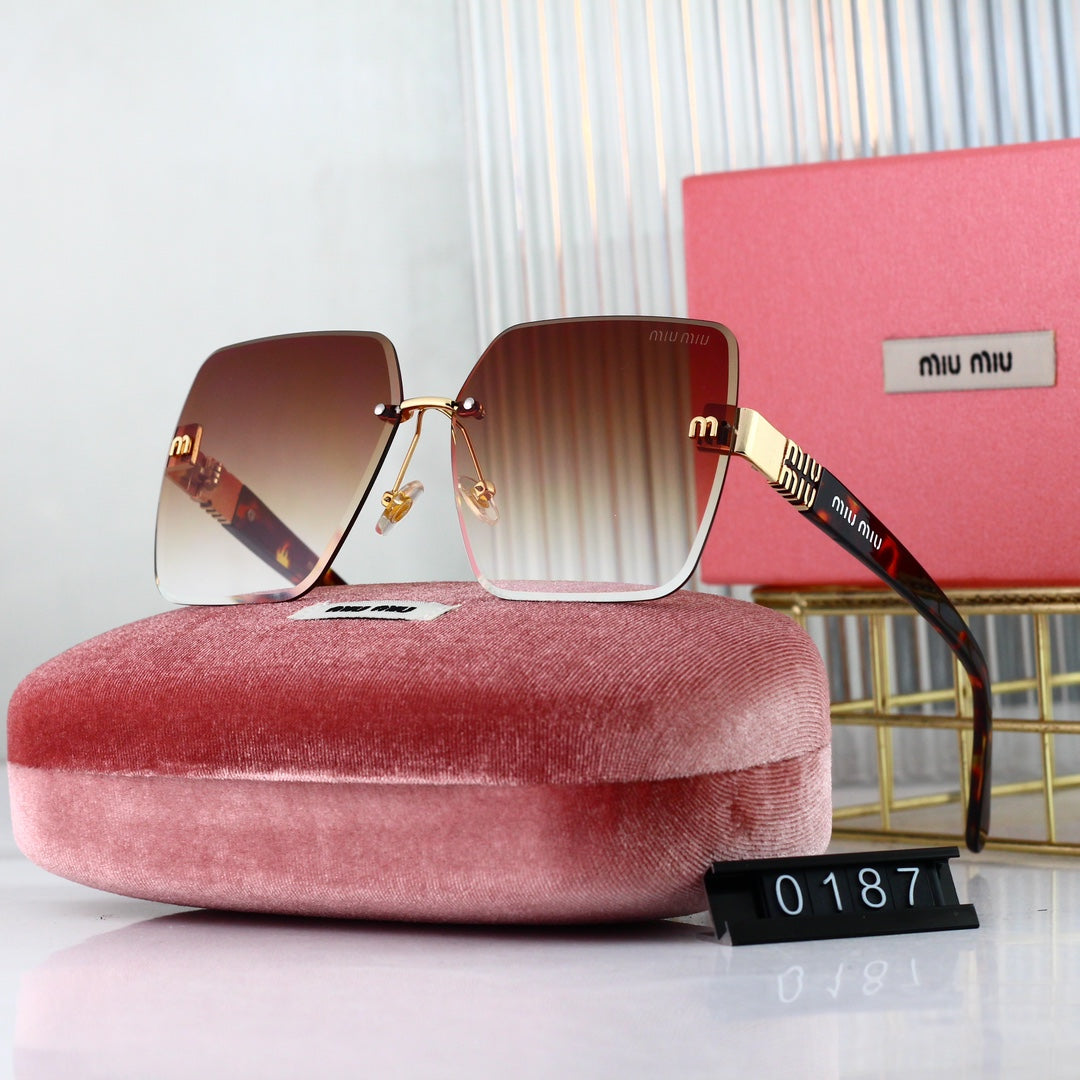 Miu Miu Rimless Square Polarized Sunglasses for Unisex – product image 10