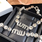 Miu Sparkling Crystal Bracelet Necklace Set – Luxury Jewelry – product image 11
