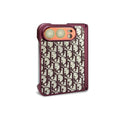 Dior Oblique iPhone Duo Case in Burgundy finish