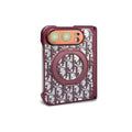 Dior Oblique iPhone Duo Case with Ring Stand in Burgundy finish