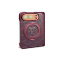 Goyard Chevron iPhone Duo Case with Ring Stand in Burgundy finish
