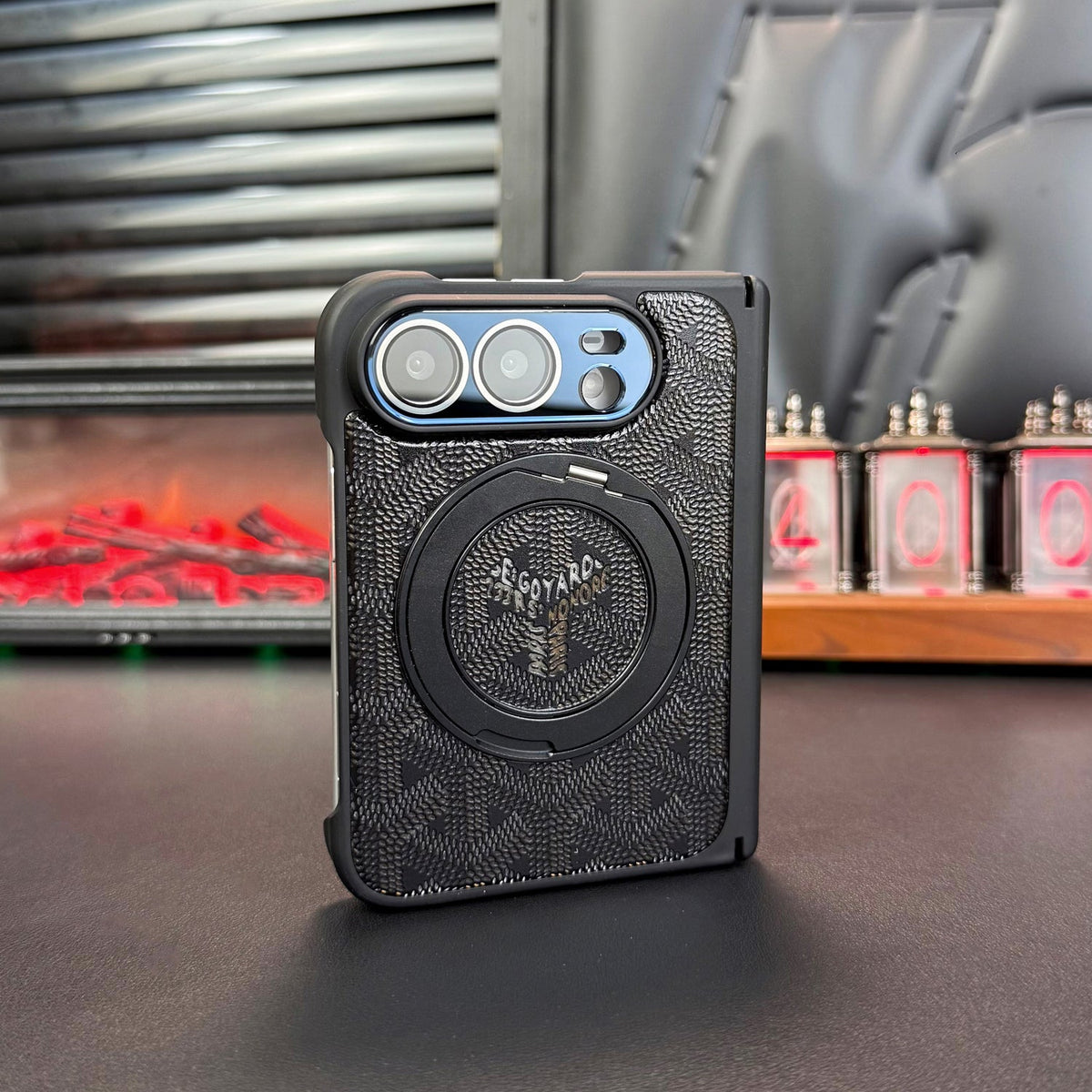 Goyard Chevron iPhone Duo Case with Ring Stand in gallery detail