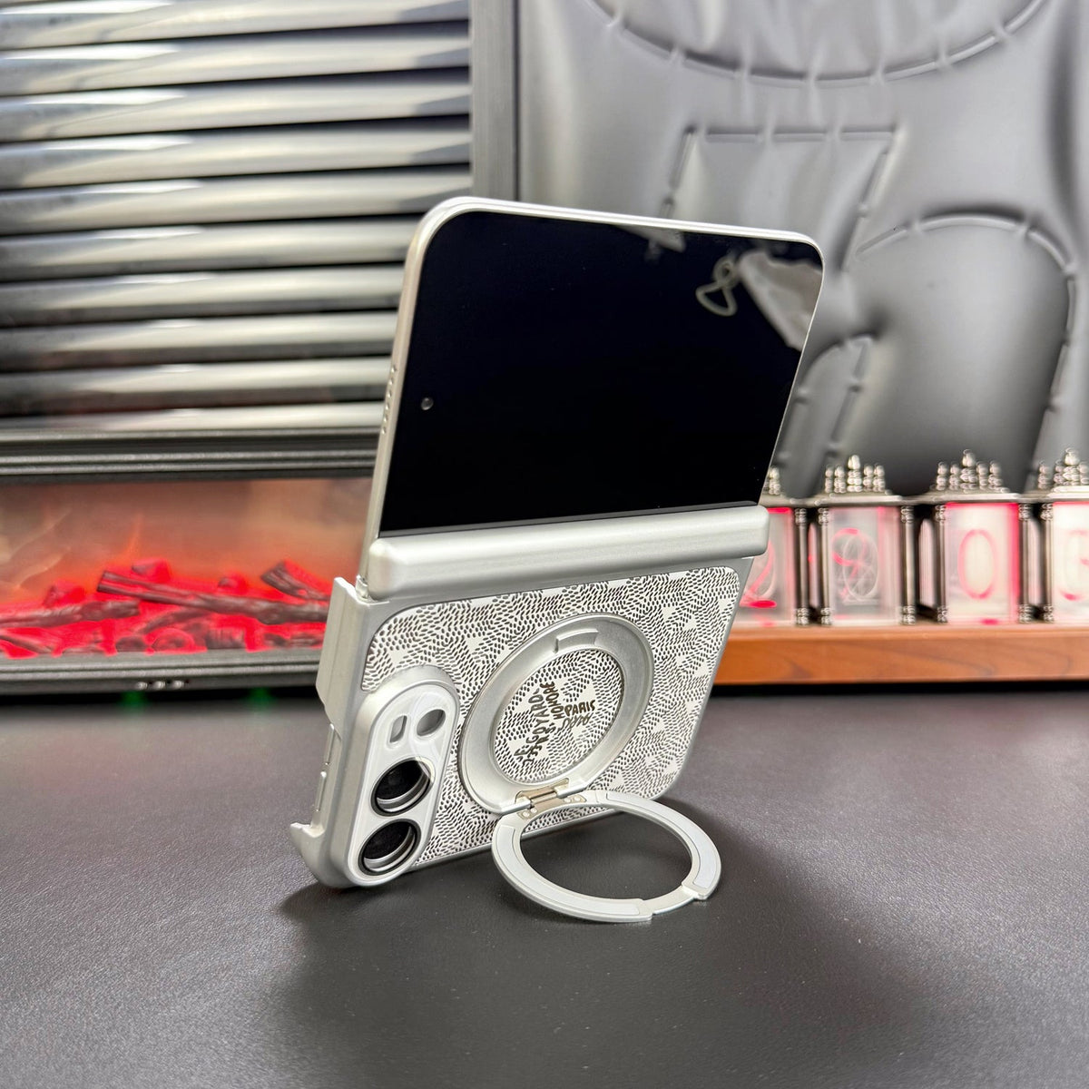 Goyard Chevron iPhone Duo Case with Ring Stand in gallery detail