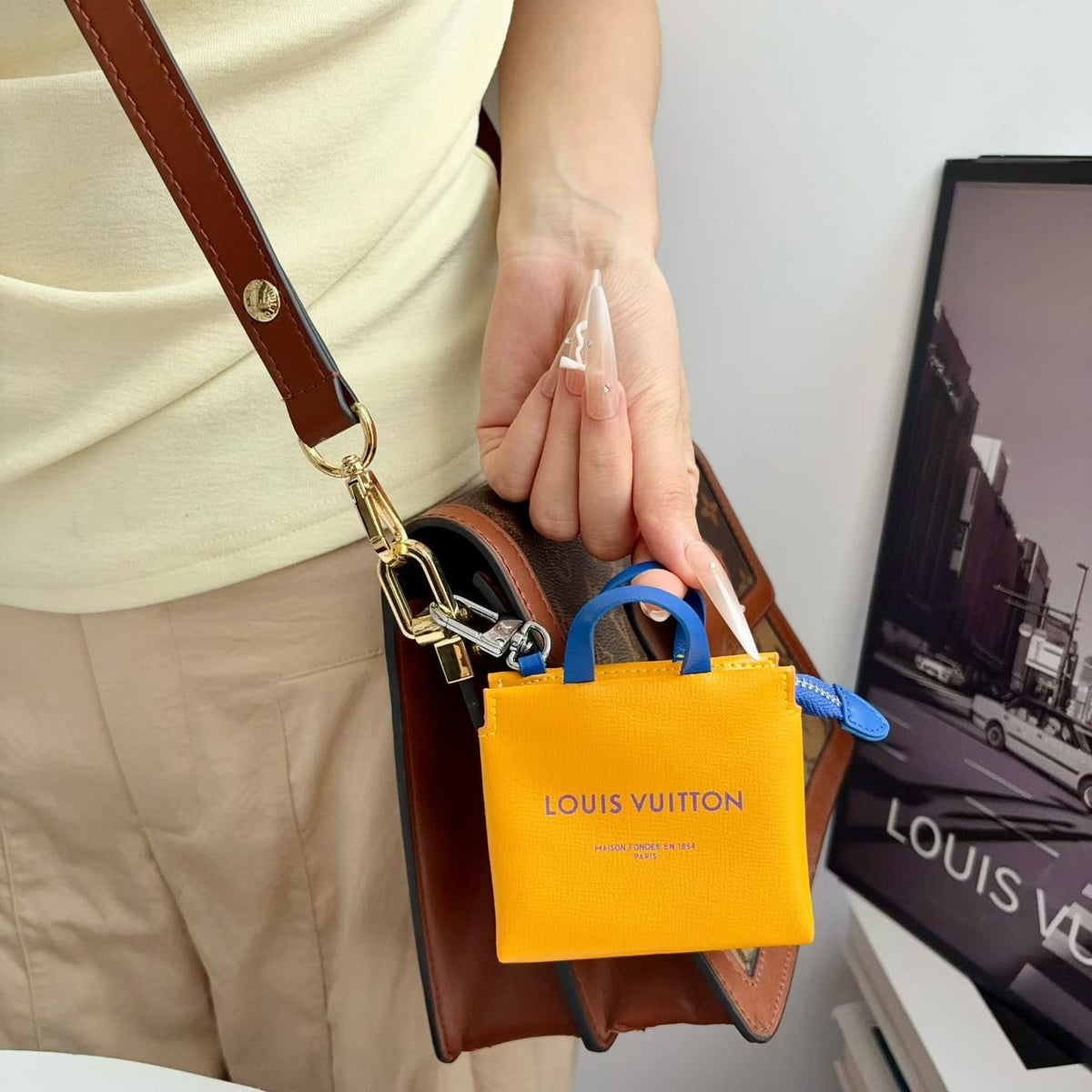 Louis Vuitton Mini Tote Bag Charm – Pattern Edit in gallery detail