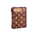 Louis Vuitton Monogram Check iPhone Duo Case in Burgundy finish