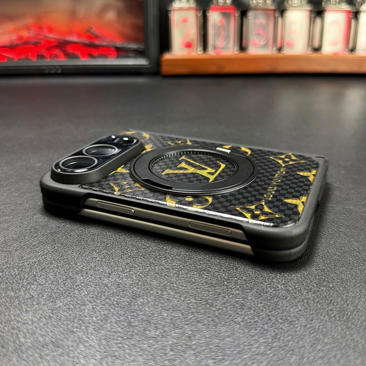 Louis Vuitton Monogram Check iPhone Duo Case with Ring Stand in gallery detail