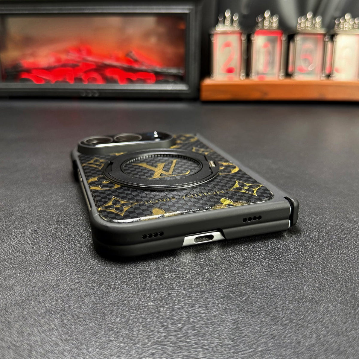 Louis Vuitton Monogram Check iPhone Duo Case with Ring Stand in gallery detail