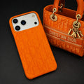 Oblique Dior iPhone 17 Pro Max Case – Orange Luxury Dior iPhone Case