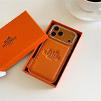 orange Hermès iPhone 17 Pro Max leather case
